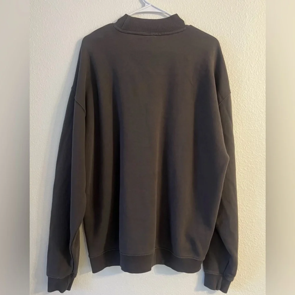 YoungLA Charcoal Sweater with White Script - Picture 3 of 5